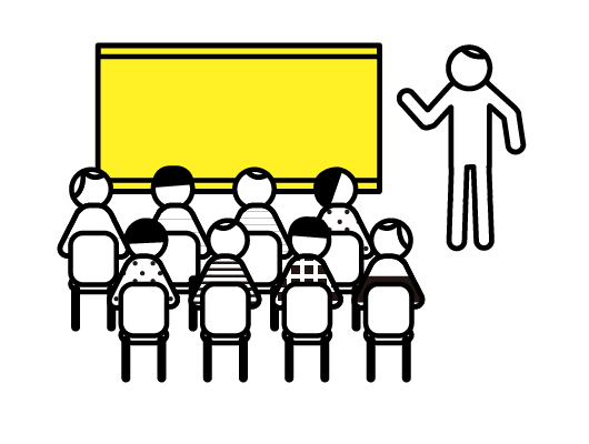 社員教育をしているイラスト